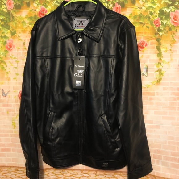 G Milano Mens Leather Jacket 
